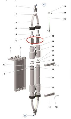 1020805 블랙 칩 밸브 파우더 코팅 총 부품 Pp07 기계