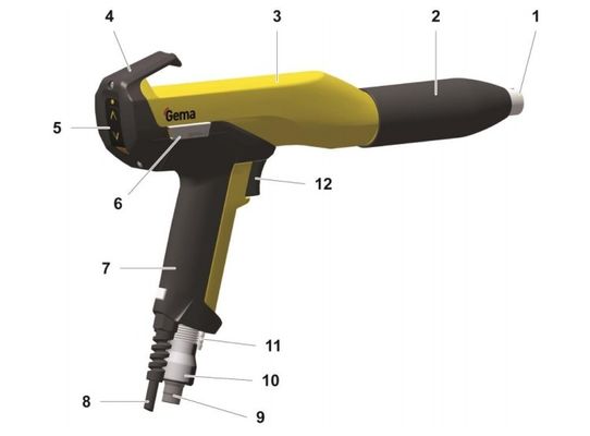 GM03 수동 장비용 LED 고전압 디스플레이를 가진 수동 총 2 B