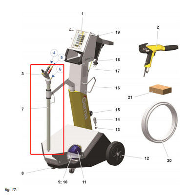 1009679 코팅 장비 예비 부품 유동화 / 흡수 장치 Pro B