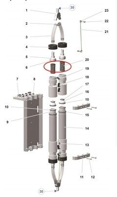 1020805 블랙 핀치 밸브 분체 도장 건 부품 PP07 기계용