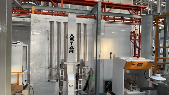 수평 알루미늄 프로필 전력 없는 컨베이어 시스템 파우더 코팅 라인
