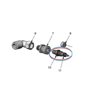 Gen II 스테인리스 스틸 파우더 공급 펌프 노즐 1600595 공기 흐름 파우더 코팅 기계 OEM 지원을 위한 예비 부품